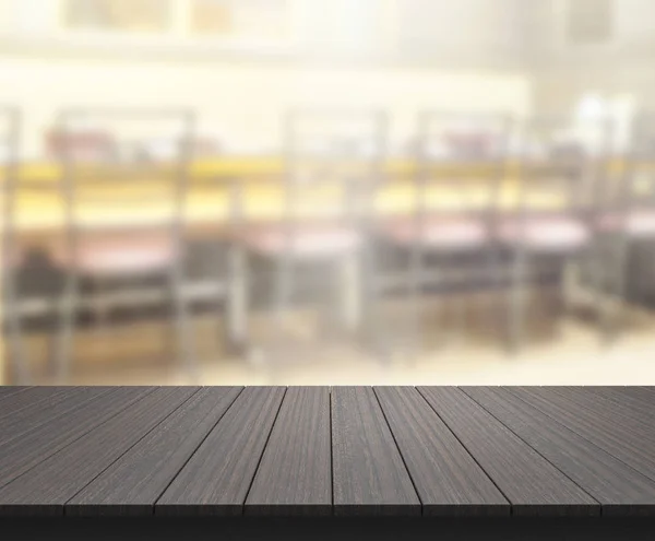 Table Top And Blur Restaurant Of Background — Stock Photo, Image