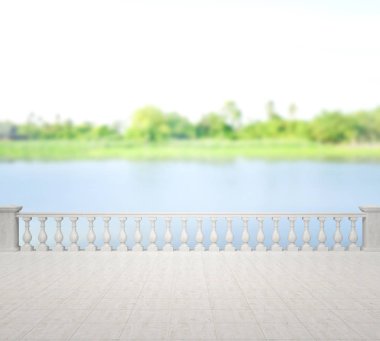 Balkon ve Teras, doğa arka plan bulanıklık