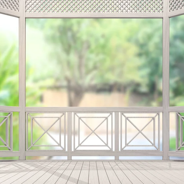Balcony And Terrace Of Blur Nature Latar Belakang — Stok Foto