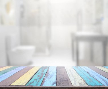 Masa üstü ve arka plan bulanıklık banyo