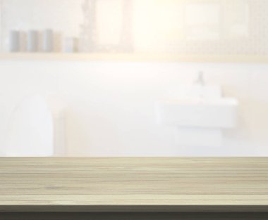 Masa üstü ve arka plan bulanıklık banyo