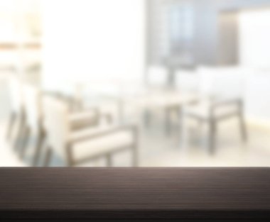 Top masa ve yemek odası arka plan bulanıklık