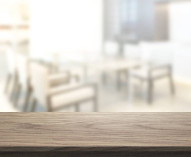 Top masa ve yemek odası arka plan bulanıklık