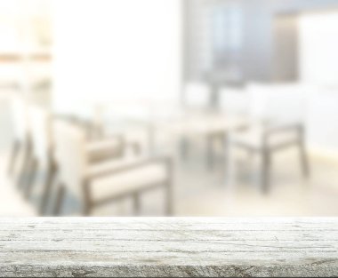 Top masa ve yemek odası arka plan bulanıklık