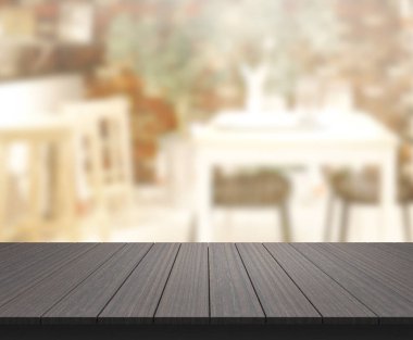 Top masa ve yemek odası arka plan bulanıklık