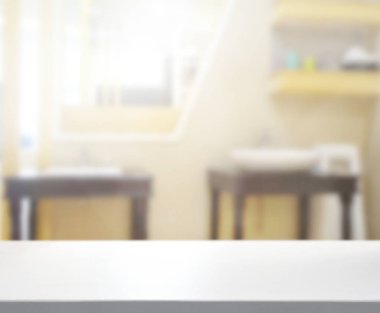 Masa üstü ve arka plan bulanıklık banyo