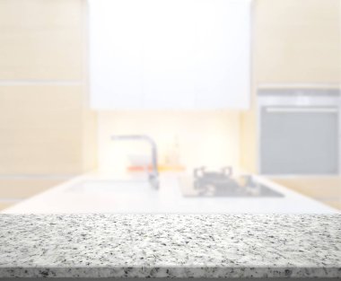 Masa üstü ve arka plan bulanıklık mutfak Oda