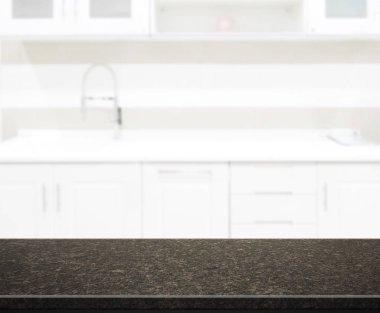 Masa üstü ve arka plan bulanıklık mutfak Oda