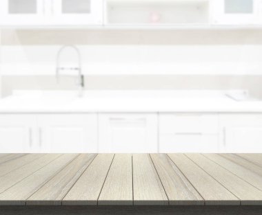 Masa üstü ve arka plan bulanıklık mutfak Oda