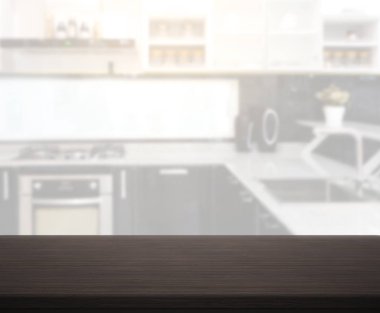 Masa üstü ve arka plan bulanıklık mutfak Oda