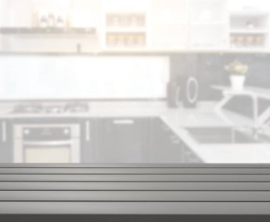 Masa üstü ve arka plan bulanıklık mutfak Oda