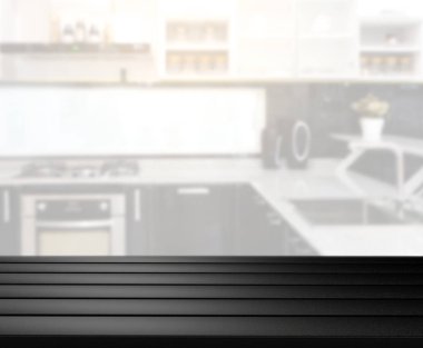 Masa üstü ve arka plan bulanıklık mutfak Oda