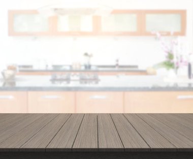 Masa üstü ve arka plan bulanıklık mutfak Oda