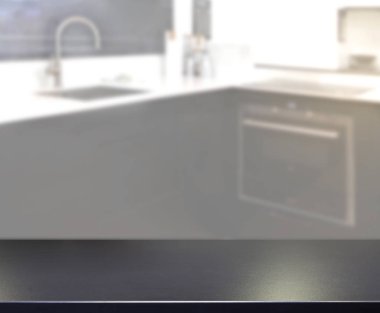 Masa üstü ve arka plan bulanıklık mutfak Oda