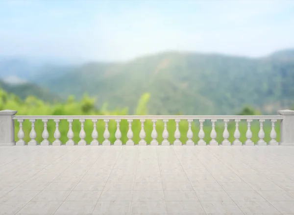 Balkon en terras van aard achtergrond wazig — Stockfoto