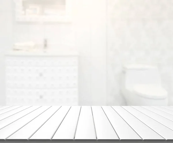 Mesa de baño y desenfoque de fondo — Foto de Stock