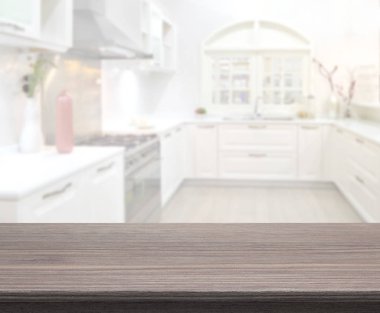 Masa üstü ve arka plan bulanıklık mutfak Oda