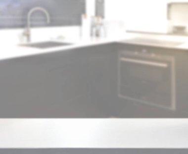 Masa üstü ve arka plan bulanıklık mutfak Oda