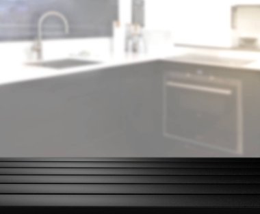 Masa üstü ve arka plan bulanıklık mutfak Oda