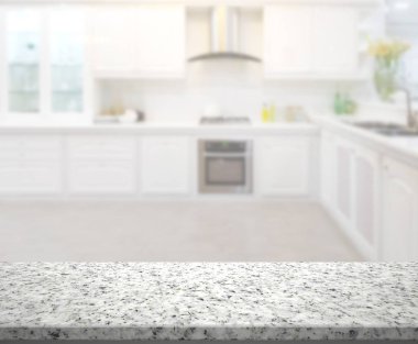 Masa üstü ve arka plan bulanıklık mutfak Oda