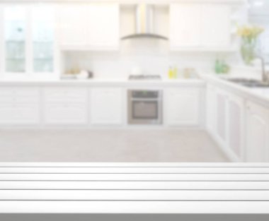 Masa üstü ve arka plan bulanıklık mutfak Oda