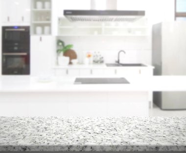 Masa üstü ve arka plan bulanıklık mutfak Oda