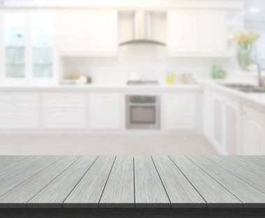 Masa üstü ve arka plan bulanıklık mutfak Oda