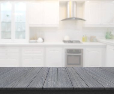 Masa üstü ve arka plan bulanıklık mutfak Oda