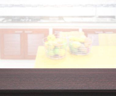 Masa üstü ve arka plan bulanıklık mutfak Oda