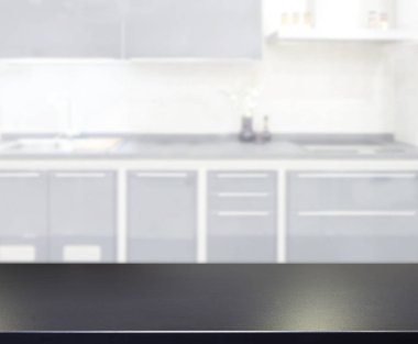 Masa üstü ve arka plan bulanıklık mutfak Oda