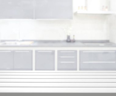 Masa üstü ve arka plan bulanıklık mutfak Oda