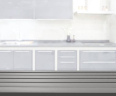 Masa üstü ve arka plan bulanıklık mutfak Oda