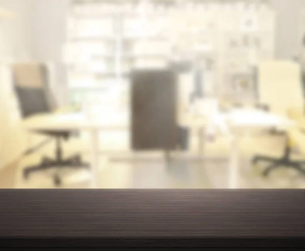 Table Top And Blur Office Of Background — Stock Photo, Image