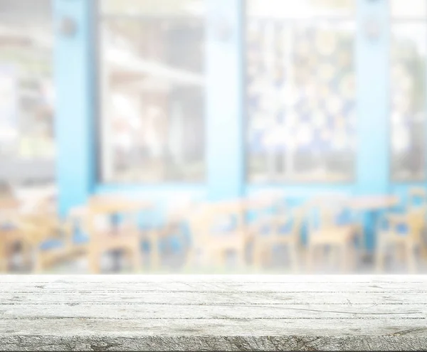 Table Top And Blur Restaurant Of Background — Stock Photo, Image