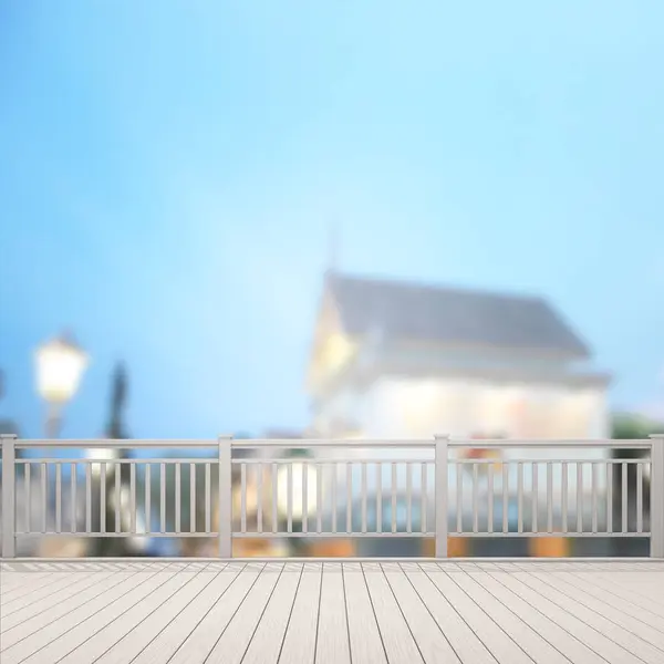 Балкон и терраса размытия внешнего фона — стоковое фото