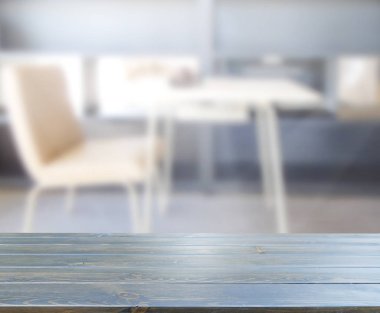 Top masa ve yemek odası arka plan bulanıklık