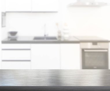 Masa üstü ve arka plan bulanıklık mutfak Oda