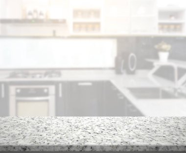 Masa üstü ve arka plan bulanıklık mutfak Oda