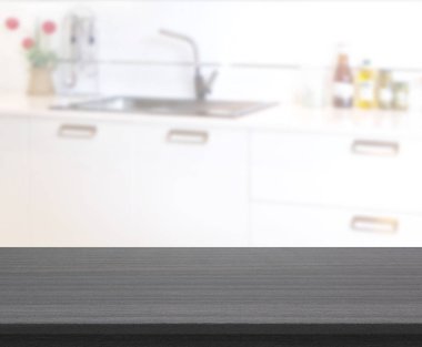 Masa üstü ve arka plan bulanıklık mutfak Oda