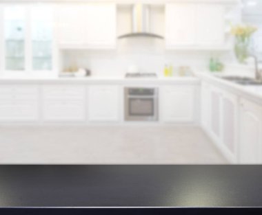 Masa üstü ve arka plan bulanıklık mutfak Oda