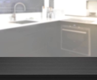 Masa üstü ve arka plan bulanıklık mutfak Oda