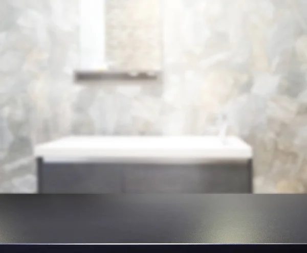 Mesa de baño y desenfoque de fondo — Foto de Stock