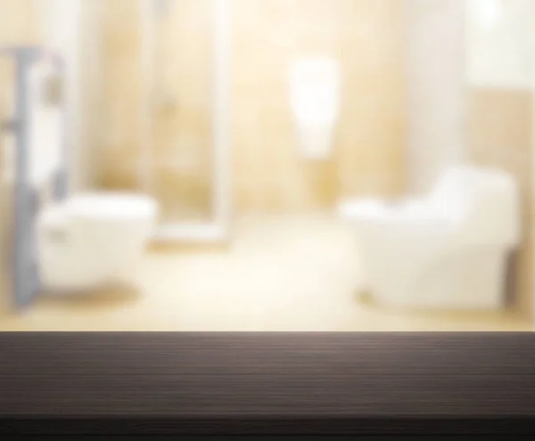 Mesa de baño y desenfoque de fondo —  Fotos de Stock
