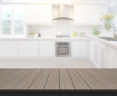 Masa üstü ve arka plan bulanıklık mutfak Oda