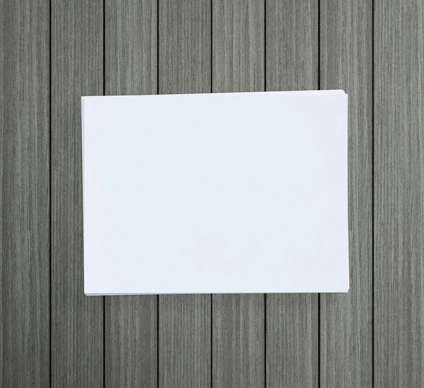 White Paper On Wood Table Of Background — Stock Photo, Image