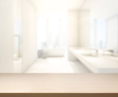 Masa üstü ve arka plan bulanıklık banyo