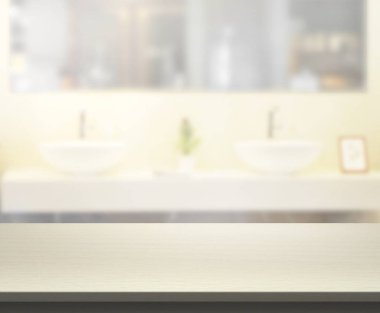 Masa üstü ve arka plan bulanıklık banyo