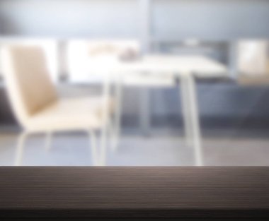 Top masa ve yemek odası arka plan bulanıklık