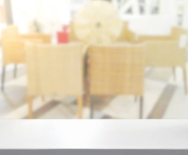 Top masa ve yemek odası arka plan bulanıklık