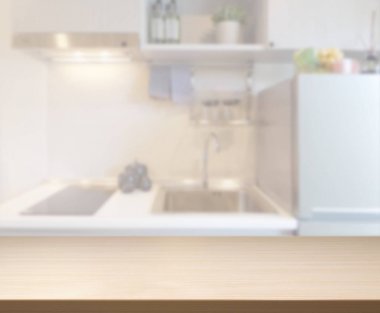 Masa üstü ve arka plan bulanıklık mutfak Oda